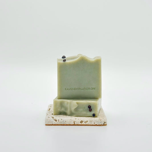 Peppermint, spearmint, and pine organic soap bar