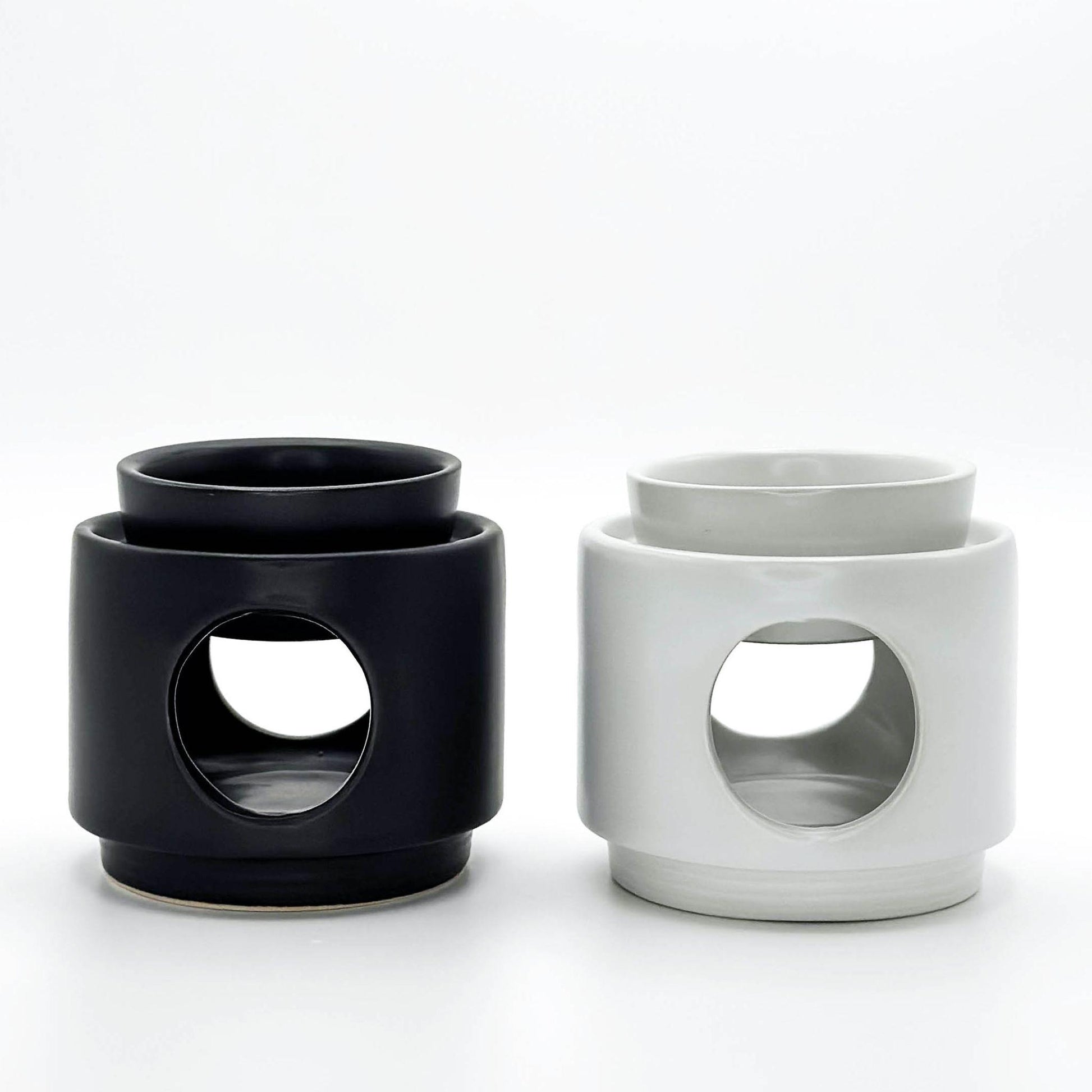 Modern, minimalist ceramic tea light burner