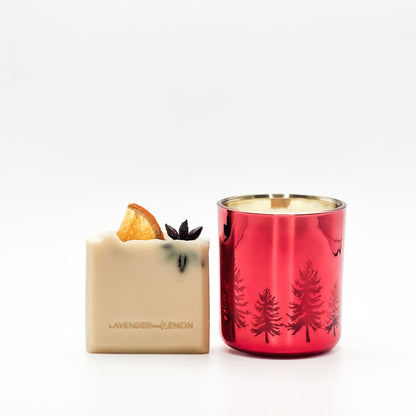 Pomander Christmas Trees Candle & Soap Gift Set