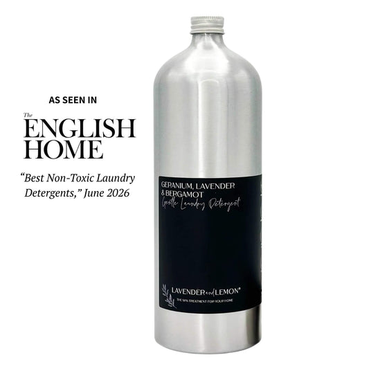 Lavender_Geranium_Bergamot_Gentle_Laundry_Detergent By Lavender and Lemon as seen in The English Home