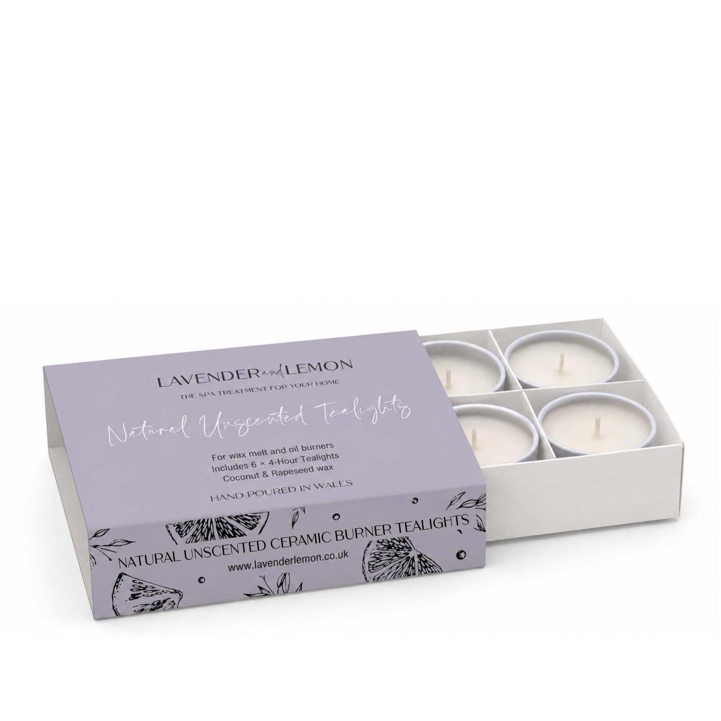 Natural Wax Burner Tea Lights | Set of 6