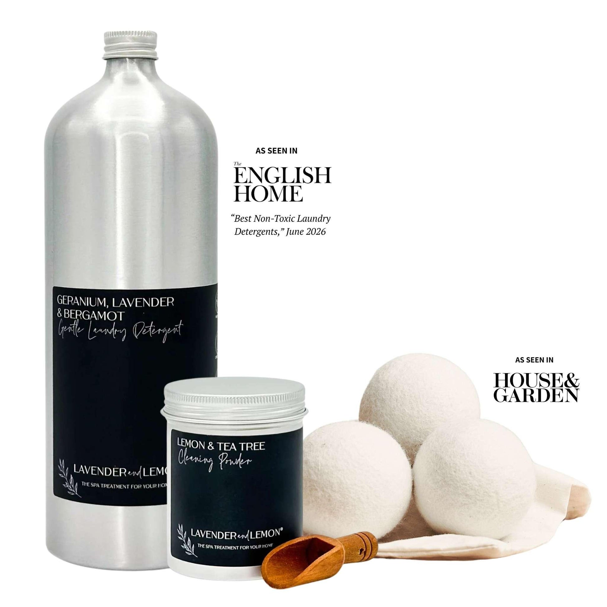 Lavender & Lemon The Laundry Edit – gentle non-bio laundry detergent set